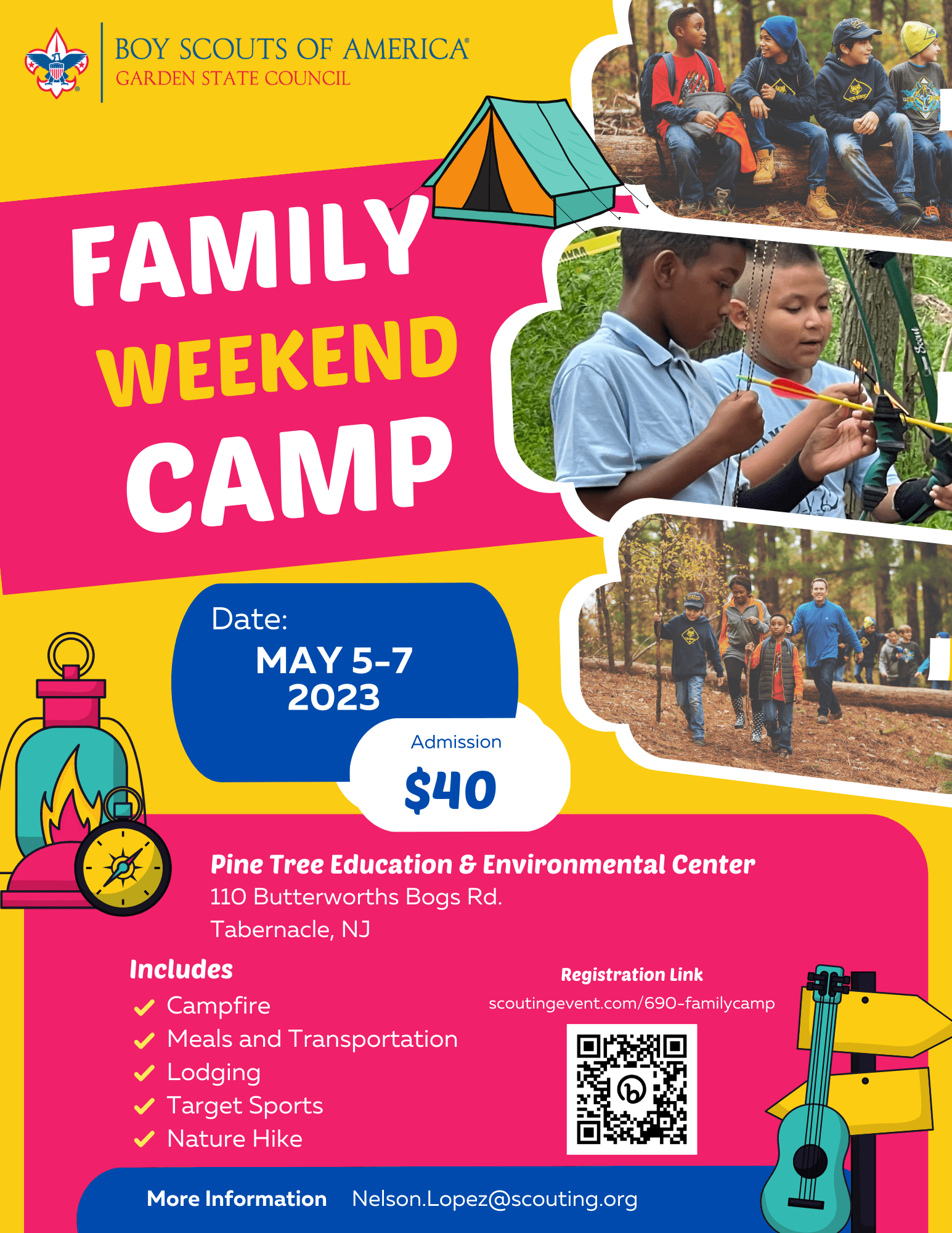 Family Camp Adventure at Pine Tree Camp May 3-5